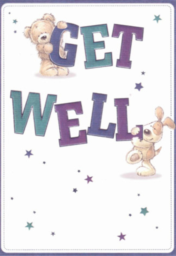This get well card is a testament to gentle encouragement and artistic devotion, its friendly animal illustrations echoing the nurturing heart of North Finchley. The joyful duo-a bear rendered with soft, affectionate brushstrokes and a puppy with velvety, floppy ears-seem to share a secret moment of support, as if sending well wishes across the leafy green spaces near Friary Park. Above and around them, playful stars scatter like tiny blessings through the North Finchley air, turning the card into a celebration of recovery. Oversized, confident lettering in purples and aquas anchors the design, evoking steady reassurance amidst adversity. Tactile textures-the plush fur and soft puppy ears-are rendered so convincingly that you sense them beneath your fingertips, echoing the sensation of receiving a freshly gathered bouquet. The composition and colours reflect both innocence and strength, as does a locally made North Finchley bouquet, carefully arranged to deliver hope and a gentle touch. This card, whether sent alone or with flowers, is an uplifting gesture-perfect for lifting the mood of a neighbour, friend, or loved one on the mend.
